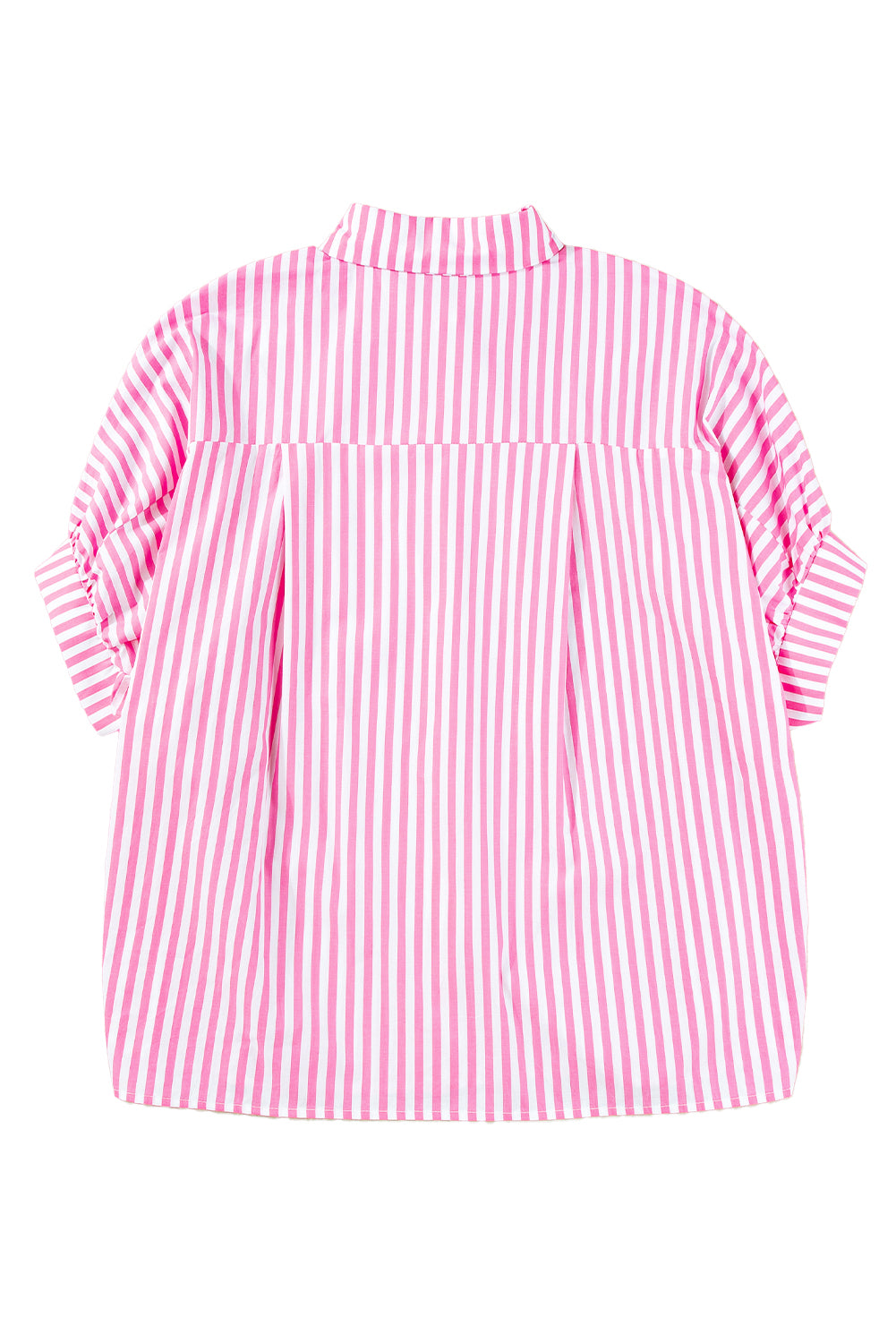 Pink Stripe Button Up Dolman Shirt