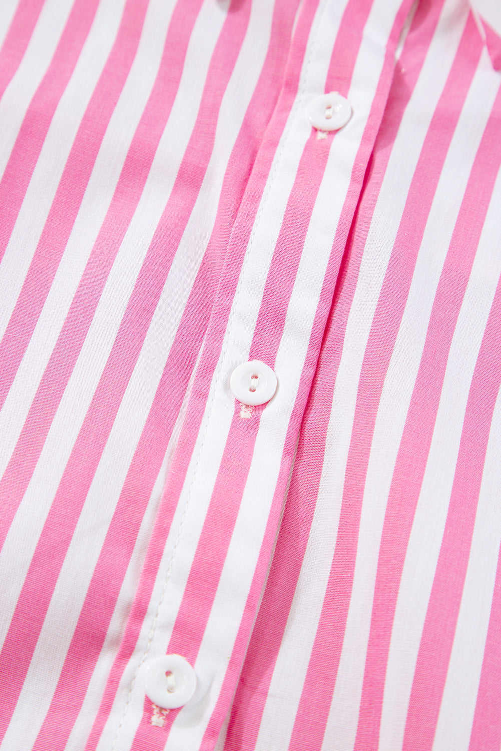 Pink Stripe Button Up Dolman Shirt